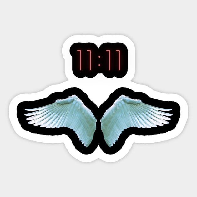 Spiritual Angel wings 1111 Sticker by Mia